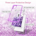 thumbnail image 5 of For Samsung Galaxy S20 Plus Case,Clear Liquid Glitter Waterfall Bling Protective Case for Galaxy S20 Plus - Purple, 5 of 7