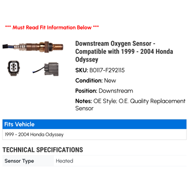 NEW Genuine Bosch 13377 Oxygen Sensor For Honda Accord, Civic, Odyssey (2000-2005) – Direct Fit, OE Spec, 4-Wire
