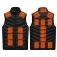 thumbnail image 3 of Women And Men Tops Clearance Unisex Casual Zipper Four Control 21 Areas Heat Heating Vest Usb Charging Vest Black L, 3 of 7