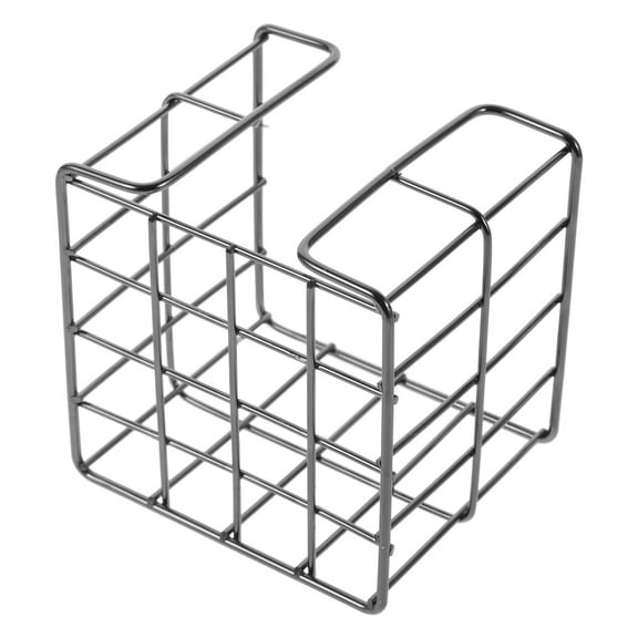 HOMEMAXS Black Notepad Organizer Small Wire Mesh Notepad Holder to Keep Your Desk Organized Functional Metal Basket for Office Supplies
