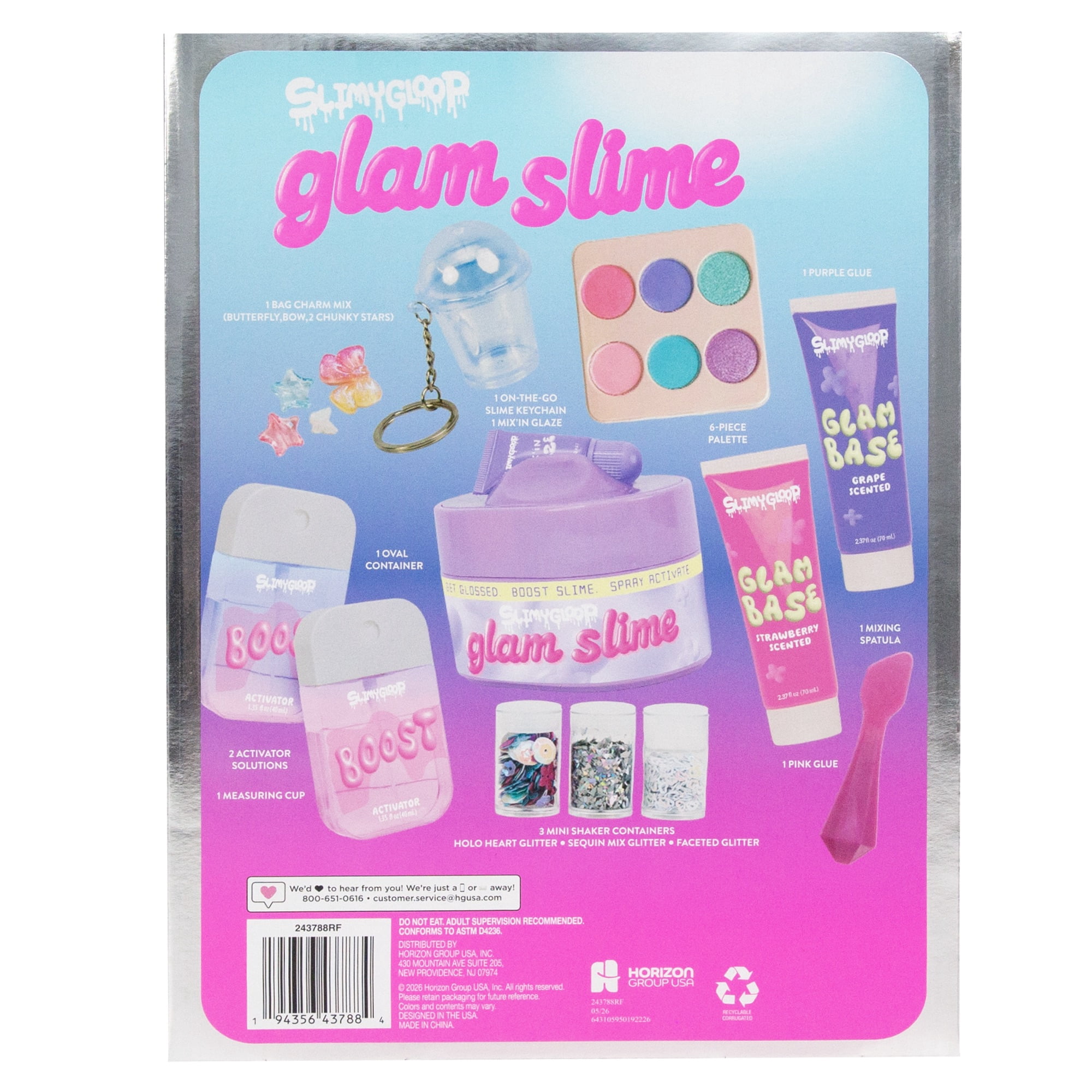SLIMYGLOOP Glam Slime Kit with Beauty Accessories