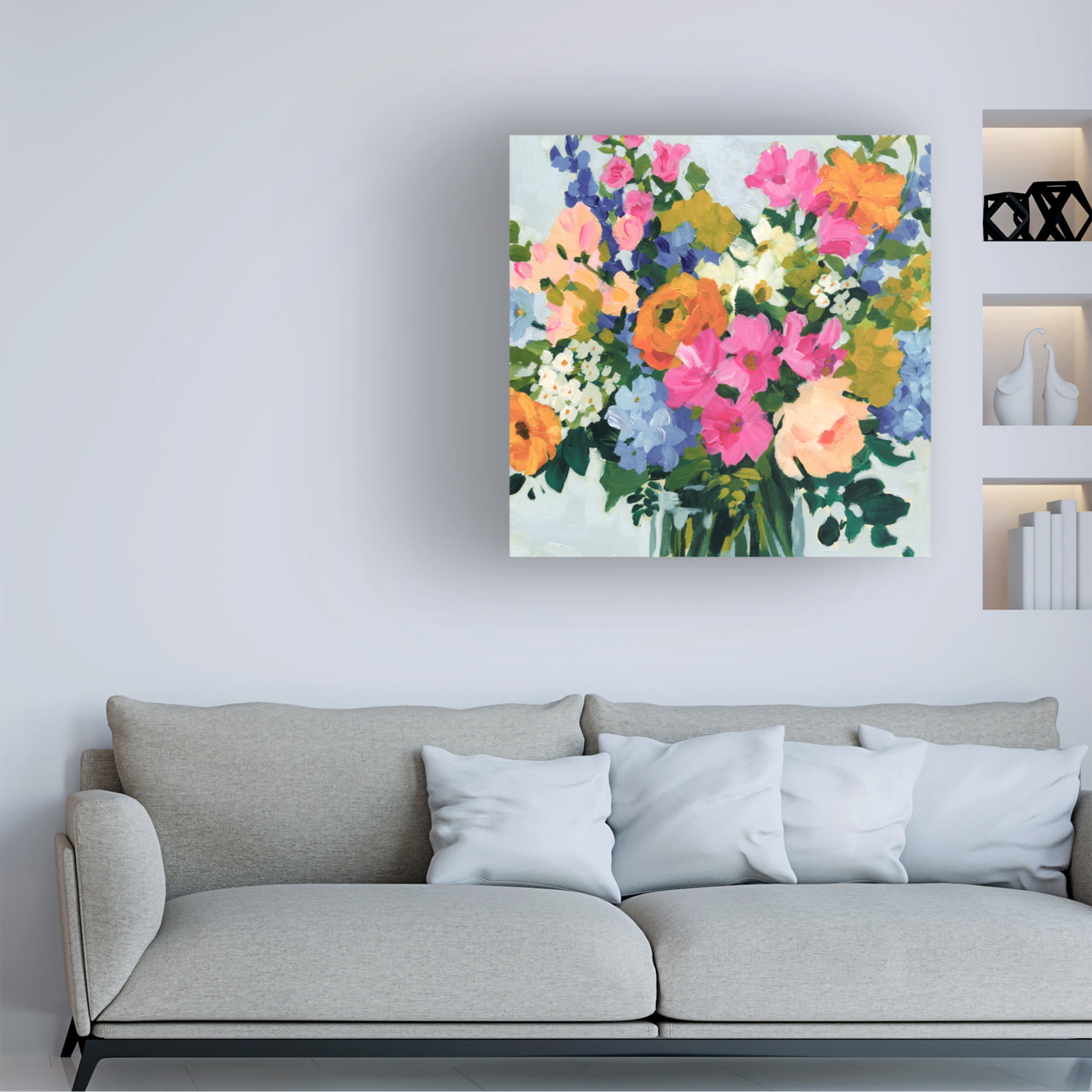 Trademark Fine Art Victoria Barnes Blooming Brightly I Canvas Wall Art