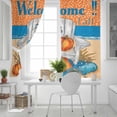 thumbnail image 5 of Fsddascl Coastal Pumpkin Blackout Curtains for Bedroom/Living Room, Thermal Insulated Kitchen Curtains, Orange Thanksgiving Blue Anchor Seahorse Grommet Darkening Window Treatment Drapes 52"x63"x2, 5 of 6