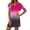 #334-Hot Pink, variant on Wowcloth Dress for Woman, Solid Color Short Sleeve V-Neck Loose for Daily Wear and Casual Wears