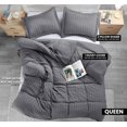 thumbnail image 2 of Juego de funda nórdica Utopia Bedding Queen Size Seer Sucker, gris, 2 of 8