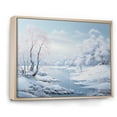 thumbnail image 2 of Designart "Lakeside Winter Dreams" Snow Floater Framed Wall Decor, 2 of 5