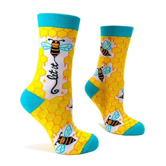 Let it Bee Novelty Crew Socks for Women