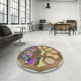 thumbnail image 4 of Ahgly Company Machine Washable Indoor Rectangle Transitional Brown Area Rugs, 6' x 9', 4 of 7