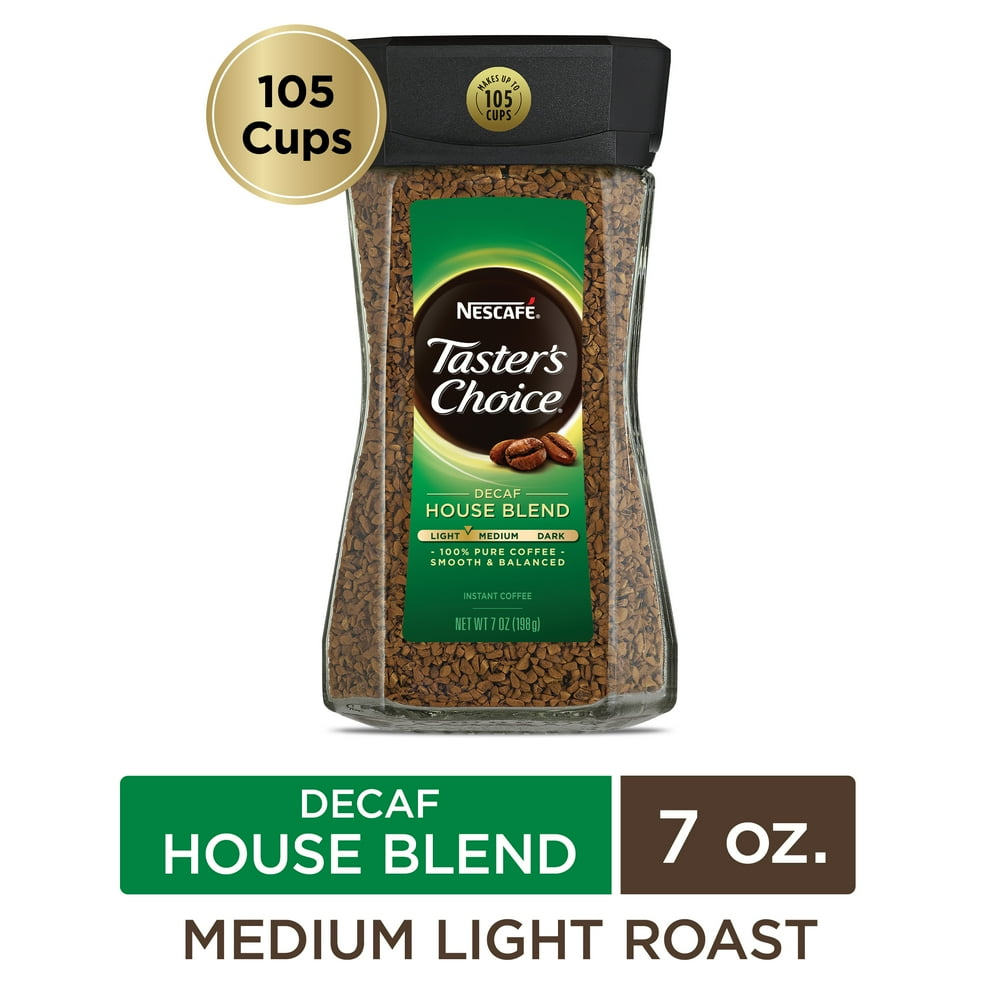 NESCAFE TASTERS CHOICE Decaf House Blend Medium Light Roast Instant