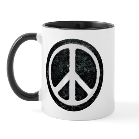 

CafePress - Original Vintage Peace Sign Mug - 11 oz Ceramic Mug - Novelty Coffee Tea Cup