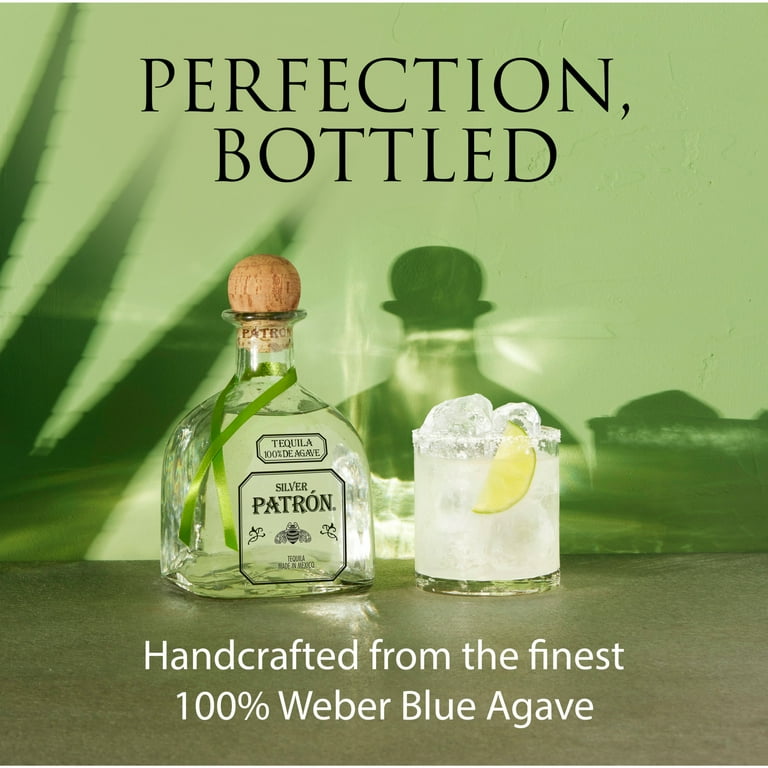 Patron Silver Tequila, 40% ABV - 750 ml Bottle