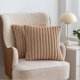 thumbnail image 5 of 2pcs Fuzzy Striped Cushion Covers Faux Fur Throw Pillows Cover Soft Cozy Velvets Pillowcase for Couch Sofa Bed, 5 of 5