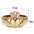 thumbnail image 2 of IP Rose Gold(Ion Plating) Stainless Steel Ring with No Stone for Women Celtic Theme No Stone Stone Color Style TK160R Size 5, 2 of 4