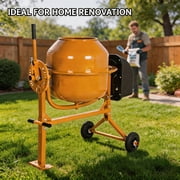 SUGIFT 4.2 Cu Ft 1/2 HP Portable Electric Concrete Cement Mixer with Wheels