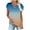A-Dark Blue, variant on Womens V Neck Criss Cross Shirts Solid Casual Front Hollow Out Gradient T Shirt Loose Petal Short Sleeve Basic Tee Shirts Tops Blouses B-Multicolor