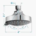 thumbnail image 3 of Shower Head, High-pressure Rain Fixed Showerhead Rainfall 5-setting With Adjustable Metal Swivel Ball Joint, 3 of 5