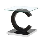 Global Furniture USA Matte Black & Stainless Steel End Table