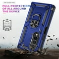 thumbnail image 4 of Jiahe Cover For Samsung Galaxy Z Fold4,Magnetic Armor Shockproof Metal Rotating Ring Stand Hard PC Case Cover,Blue, 4 of 7