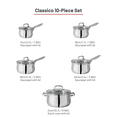 thumbnail image 3 of Lagostina Classico Stainless Steel 10-Piece Cookware Set, 3 of 4