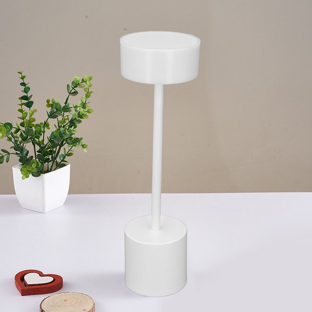 Lampe de Table Sans Fil, Lampe de Table à Piles Rechargeable Moderne Minimaliste 3 Lumières Gradation Continue USB LED pour Extérieur Patio Restaurant Maison Chambre Bars