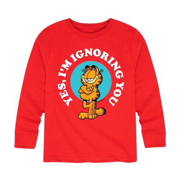 Garfield - Ignoring You - Toddler And Youth Long Sleeve Graphic T-Shirt