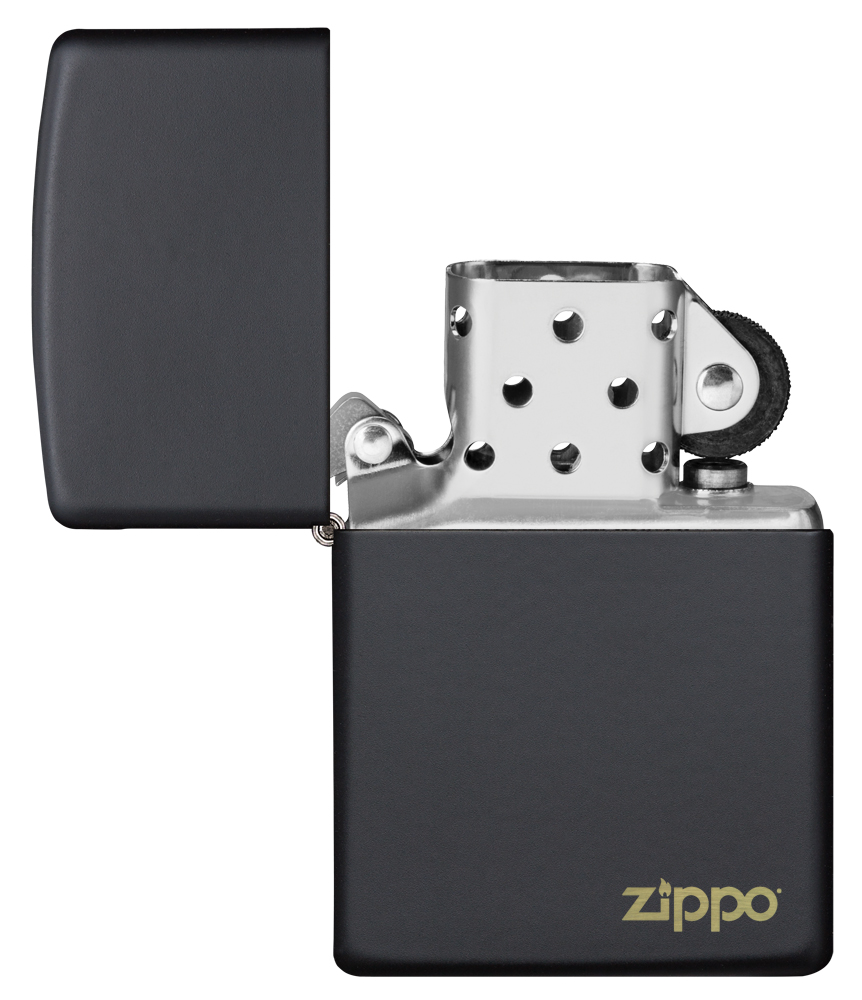 Zippo Black Matte Logo Windproof Pocket Lighter - image 4 of 6