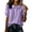 16# Purple, variant on Linen Shirts for Women 2026 Summer Button Up Peter Pan Collar Tops Puff Sleeve Peasant Blouses Casual Vacation Clothes Beige XL