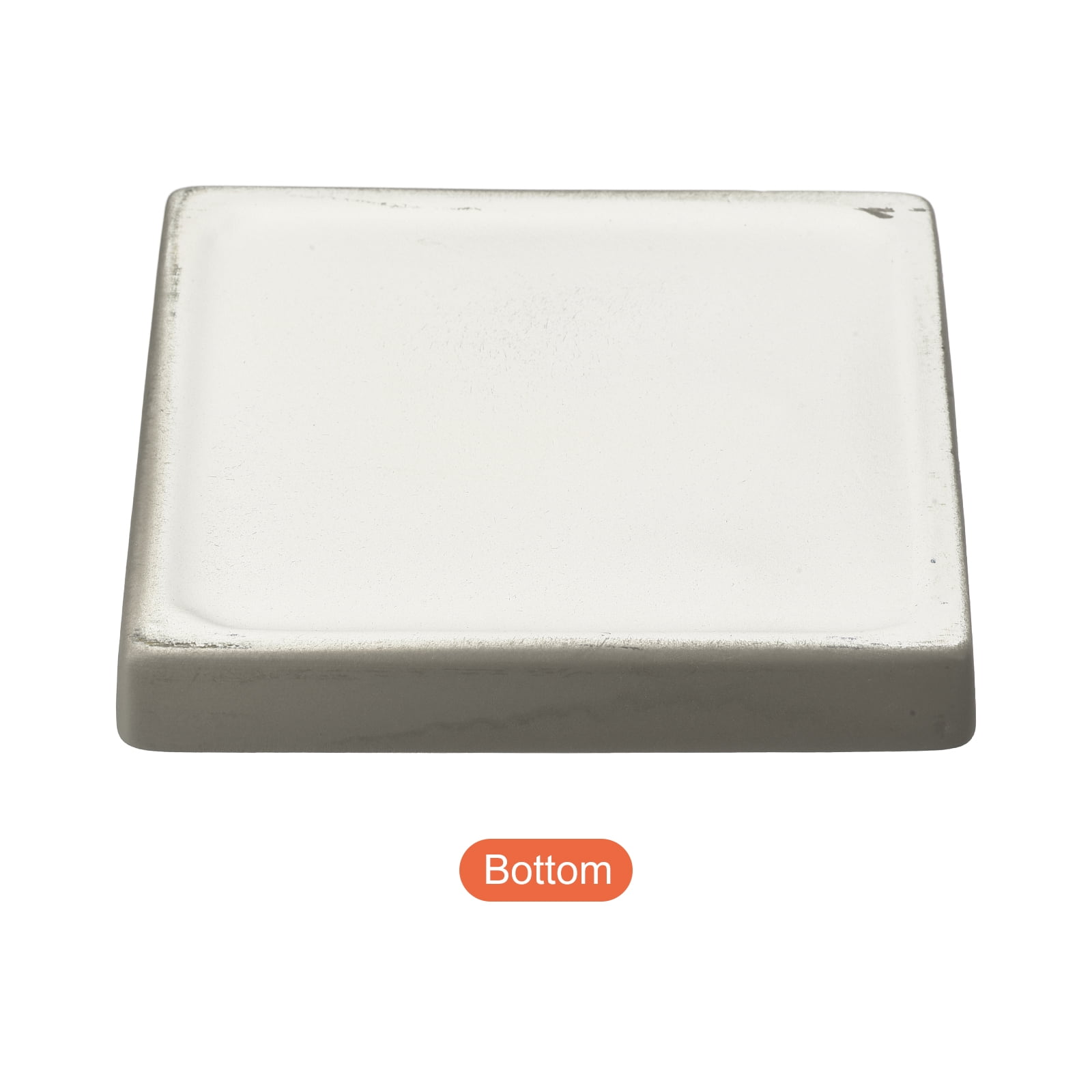 Unique Bargains Ceramic Square Planter Saucer Flower Pot Drip Tray Coaster Dark Gray 5"