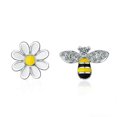 thumbnail image 2 of K-KED Pretty Bee Shaped Stud Earring for Women 925 Silver,Gold Plated Pearl Jewelry-#1, 2 of 6