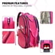 thumbnail image 5 of Bolso de pickleball tenis bolsas de raqueta que lleva bolsas de bola de pickle bolso de lona para el gimnasio de pickleball para acampar al aire libre Rosa rojo, 5 of 8