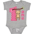 thumbnail image 3 of Inktastic Pink Sloth 1st Birthday Girls Baby Bodysuit, 3 of 5