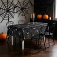 thumbnail image 6 of Chmadoxn Halloween Spiderweb Plastic Tablecloth 54x108 Inch Disposable Waterproof Table Cover for Spooky HOUSE Party Decorations Supplies, Orange/Purple/Black, 6 of 7