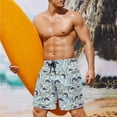 thumbnail image 2 of XYZCANDO Couple Matching Beach Set His Hers Swimwear Fish Camo Men's Beach Shorts & 2 Piece Women's Drawstring Bikini Hawaiian Outfits Vacation Pool Party Honeymoon Beach Wear, 2 of 6