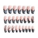 thumbnail image 4 of Press on Nails Uñas postizas francesas de cebra, puntas largas de uñas acrílicas, uñas de gel UV brillantes para mujeres y niñas, 24 piezas, 4 of 5