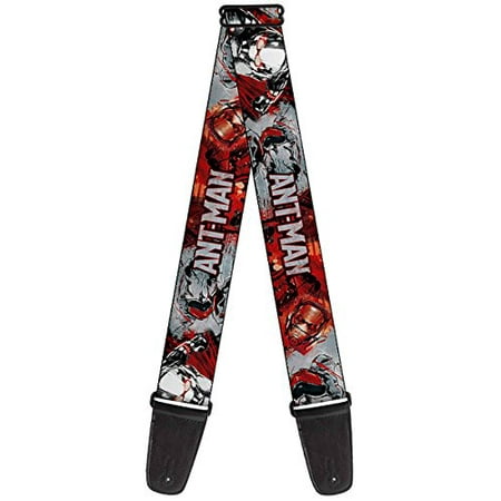 ANT-MAN Face/Pose Sketches Grays/Reds/Black - Guitar Strap ...
