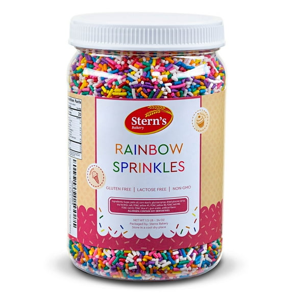 Stern's Bakery Dessert Sprinkles & Decorations, Rainbow, 1.5 lbs