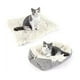 thumbnail image 1 of Cama para gatos semicerrada, redonda, ovalada, sencilla, de forro polar, tipo cueva, para perros y gatos., 1 of 5