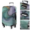 thumbnail image 5 of Green Purple Gold Marble Pattern Luggage Cover Fashion Suitcase Cover Baggage Covers Fit 25-28 Inch Luggage (Go Travel), 5 of 5