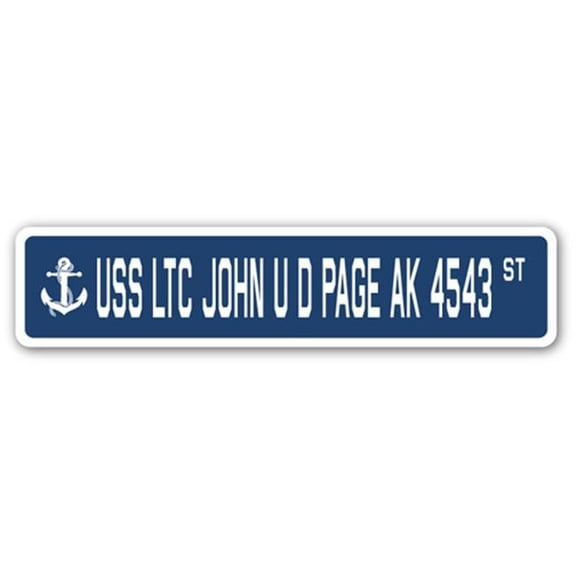 USS LTC JOHN U D PAGE AK 4543 Street Sign us navy ship veteran sailor gift