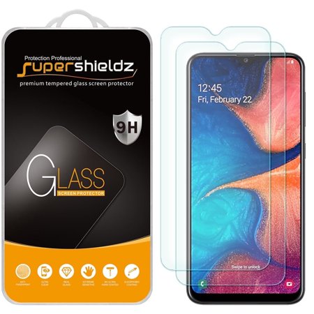 [2-Pack] Supershieldz for Samsung Galaxy A20 Tempered Glass Screen Protector, Anti-Scratch, Anti-Fingerprint, Bubble Free