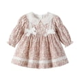 thumbnail image 3 of Baby Girls Casual Dresses Toddler Floral Dress Print Sundress Princess Dress, 3 of 9