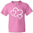 thumbnail image 3 of Inktastic Three White Hearts Youth T-Shirt, 3 of 5