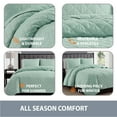 thumbnail image 4 of Swift Home 2PC Reversible Diamond Stitch Lightweight Quilt & Sham Set, Sage, Twin/Twin XL, 4 of 6