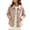 Khaki, variant on Edvintorg Women's Coats Plus Size Button Down Casual Jacket Long Sleeve Turndown Collar Loose Outerwear with Pocket Womens Fashion Coffee S-3XL