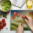 thumbnail image 3 of Nature Cutting Board, River with the Grass in Sun Rays Beams Tree Dramatic Ukraine Rural Print, Decorative Tempered Glass Cutting and Serving Board, Large Size, Multicolor, by Ambesonne, 3 of 5