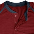 thumbnail image 5 of LYXSSBYX Long Sleeve Shirts for Men Men's Contrast Color Slim Long Sleeve Standing Neck Button Pocket Casual Sports T-Shirt Blouse, 5 of 7