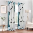 thumbnail image 7 of Blackout Curtains for Bedroom Window Cover for Bedroom & Living Room, 84" Cute Polar Bear Floor to Ceiling Curtains Closet Curtains, Grommet Window Curtains Privacy Darkening Curtain, 7 of 7