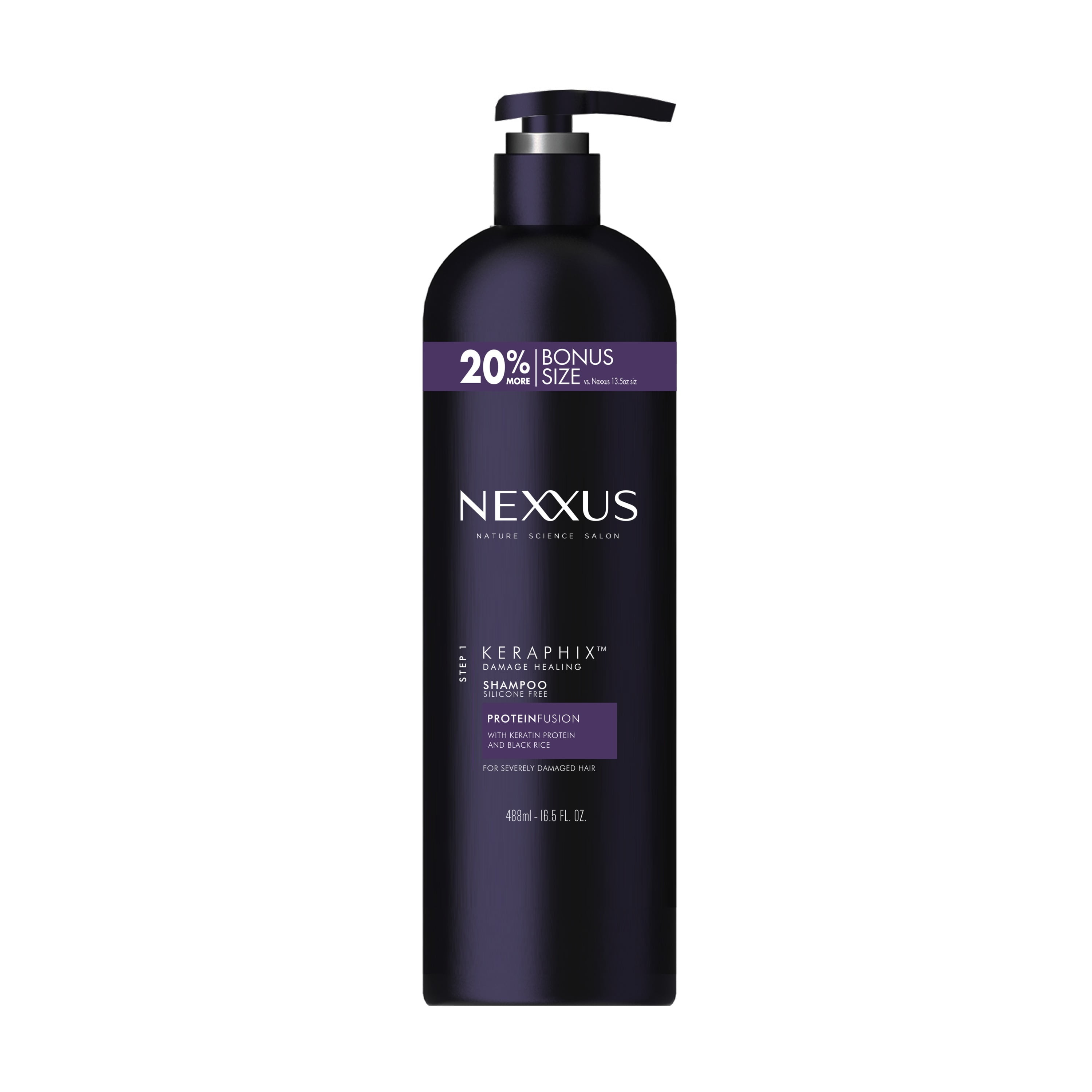 Nexxus Keraphix Shampoo SiliconeFree with Keratin Protein and Black