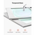 thumbnail image 5 of Sliding Closet Door, 72" (Double 37") x 80", 3-Lite Frosted Glass Bypass Sliding Doors with Hardware Kit & Floor Guide, Solid Wood & MDF Slab with Water-Proof PVC Surface for Closets Bedrooms, 5 of 7