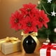 thumbnail image 4 of Seyotauo Christmas Glitter Flowers Christmas Tree Ornaments Artificial Poinsettia Flower Velvet Magnolia s Floral Picks for Xmas Wedding DIY Crafts Wreath Party Floral Decorations, 4 of 4
